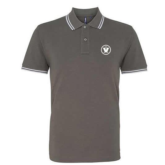 Charcoal and White M Logo Polo